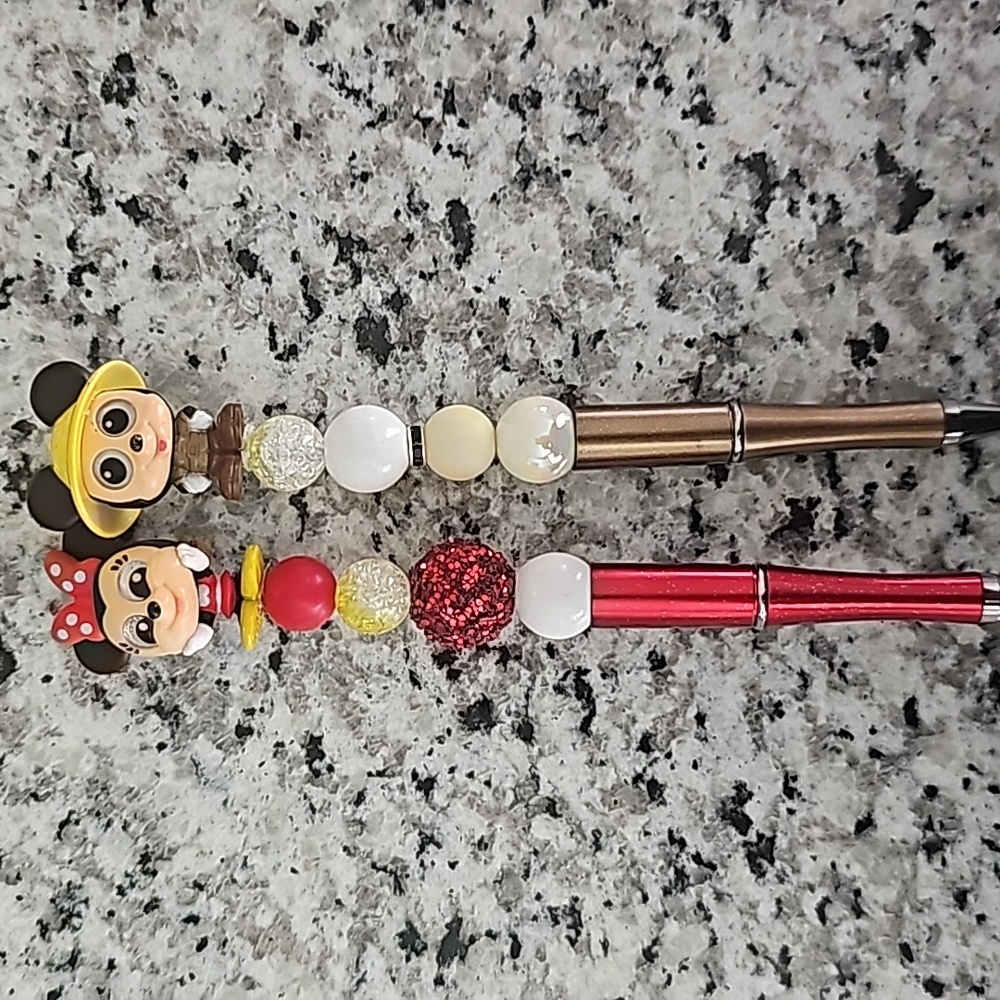 Minnie and mickey beaded disney doorable pens